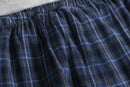 00's cotton flannel easy check pants