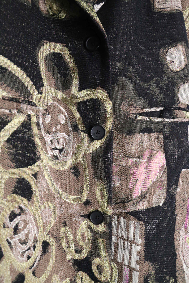 Desigual 2way artie jacquard coat