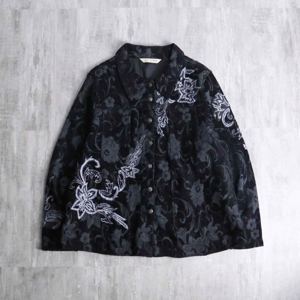 flower embroidery design jacket