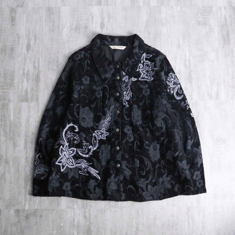 flower embroidery design jacket