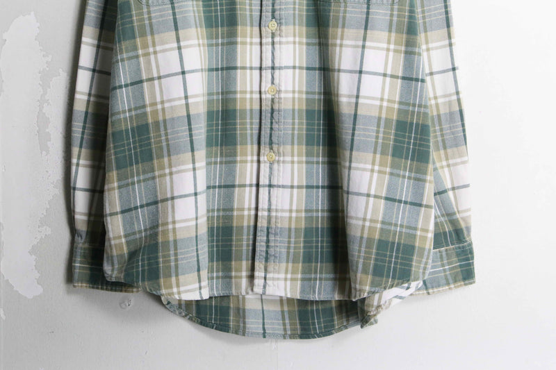 “OLD GAP” green base light flannel shirt