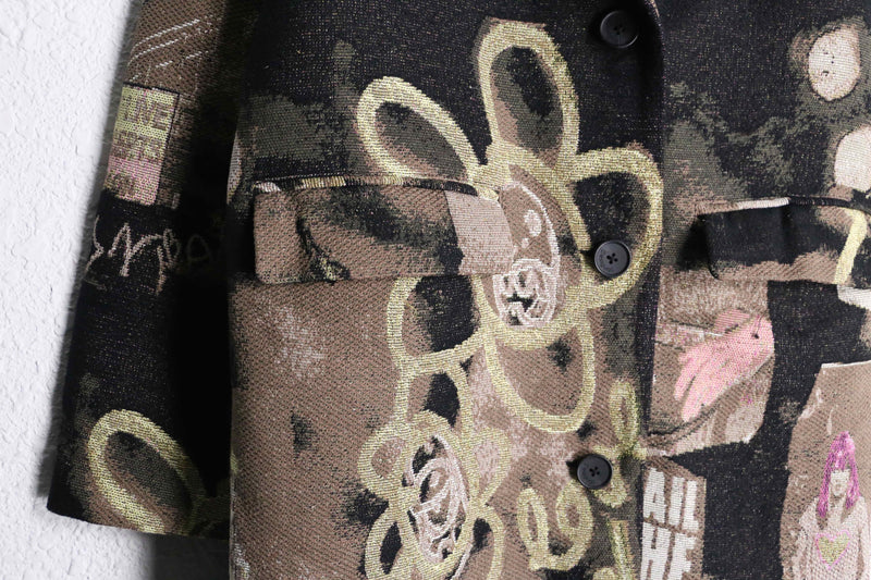 Desigual 2way artie jacquard coat