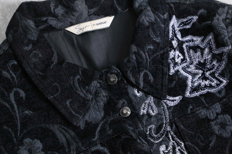 flower embroidery design jacket