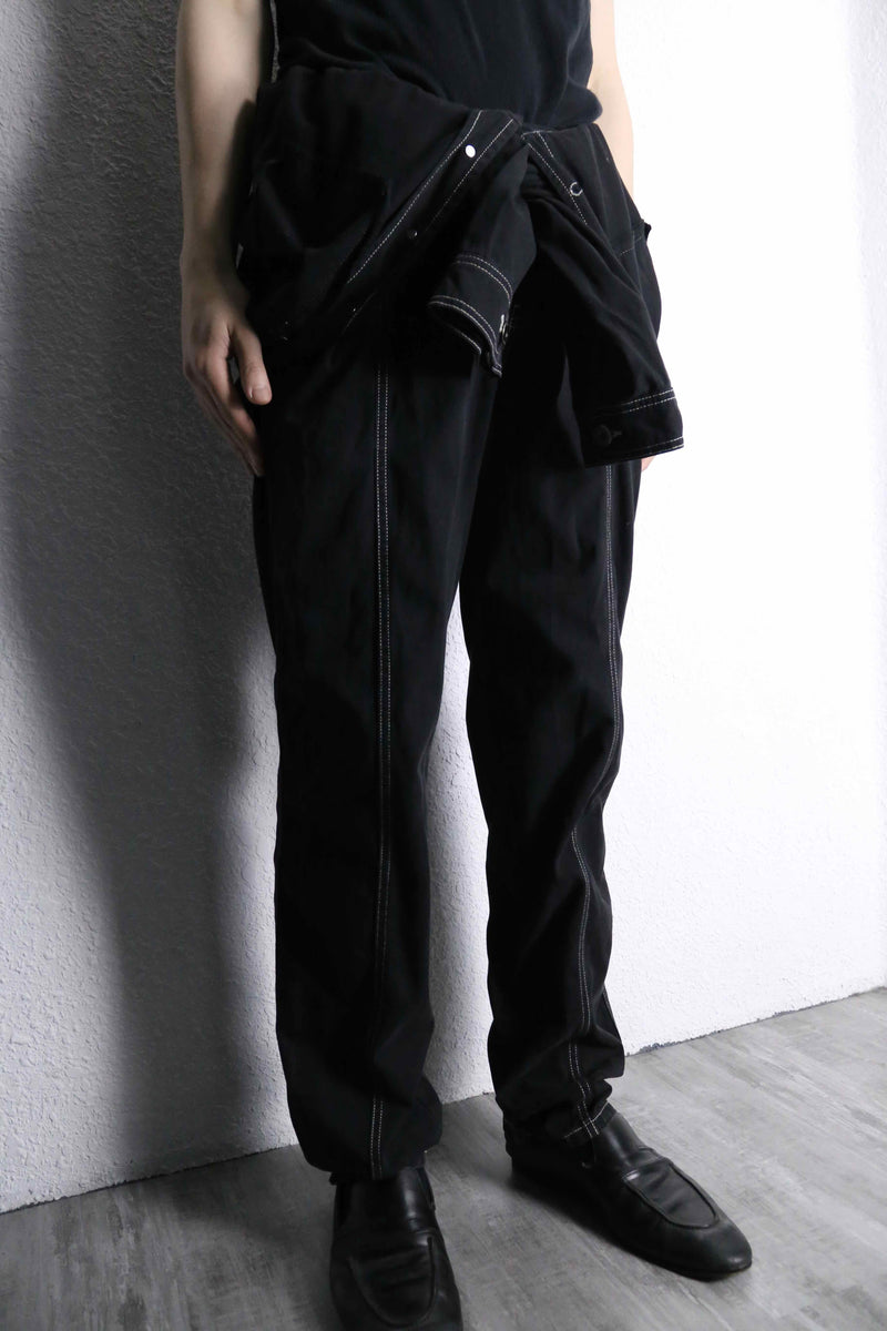 stitch design cotton twill jump suit