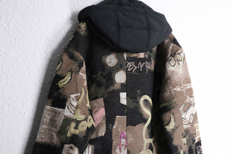 Desigual 2way artie jacquard coat