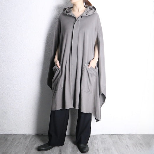 “S’YTE” hooded drape poncho