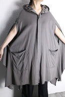 “S’YTE” hooded drape poncho