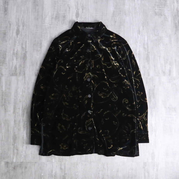 luxury abstract pattern velours shirt
