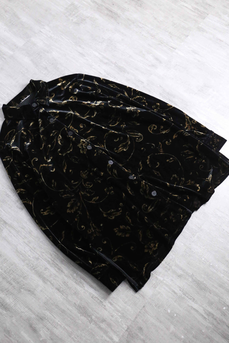 luxury abstract pattern velours shirt