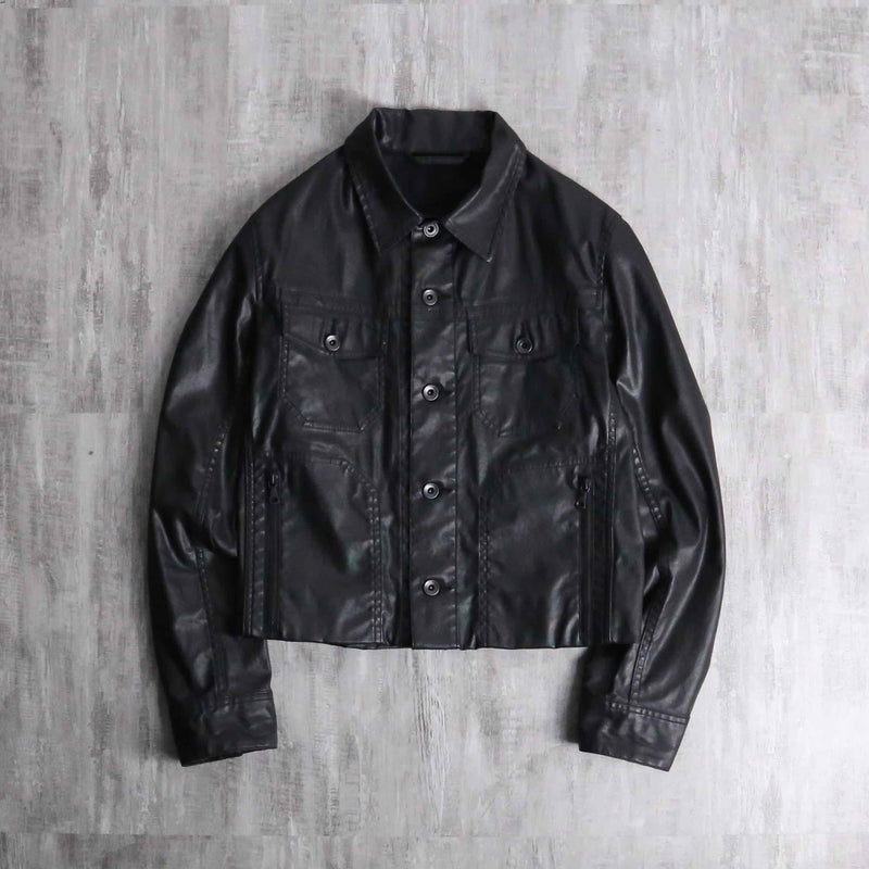 gloss black 4P short tracker jacket