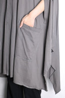 “S’YTE” hooded drape poncho