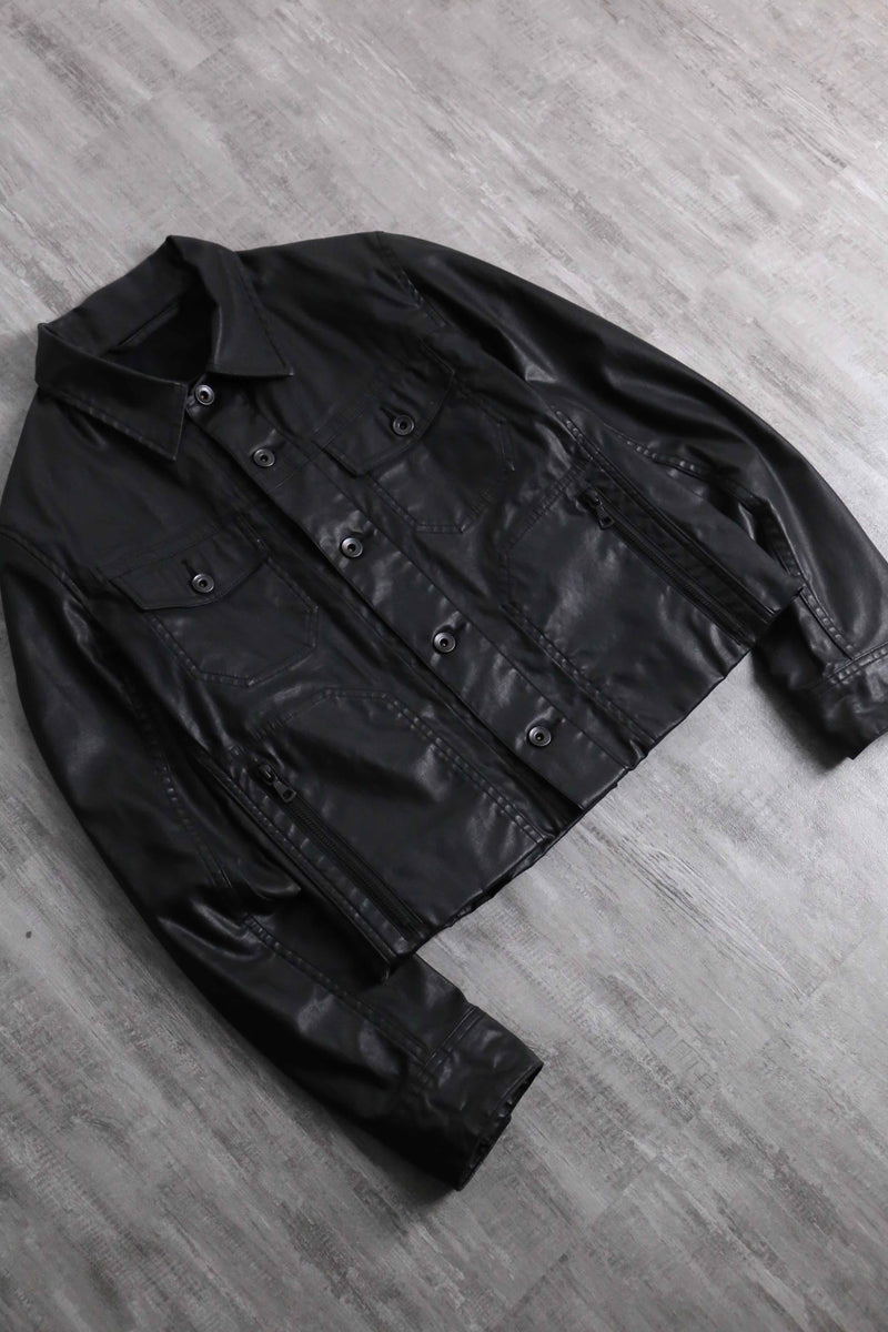 gloss black 4P short tracker jacket
