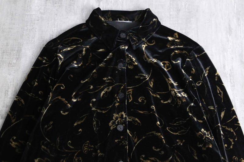 luxury abstract pattern velours shirt