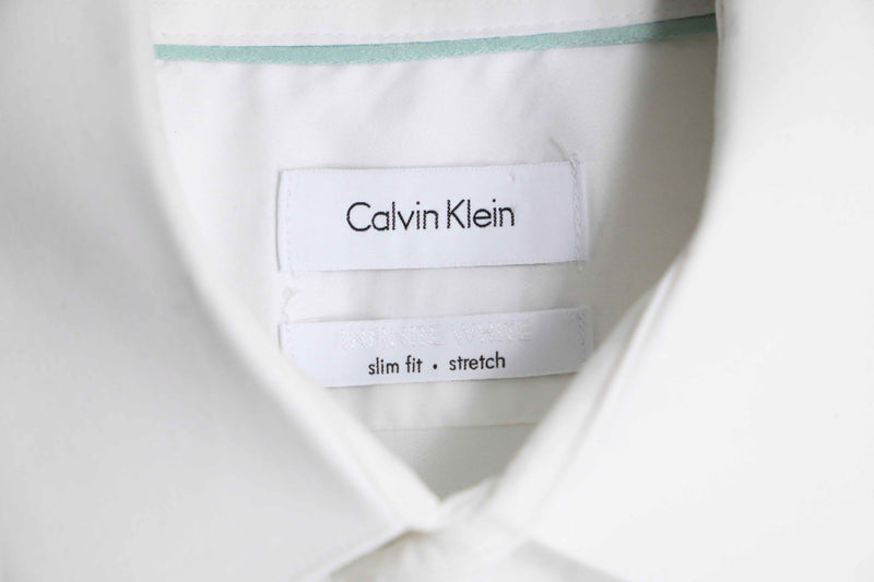 "Calvin Klein" white color minimal dress shirt