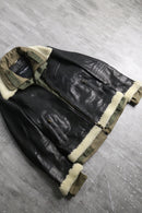 "Dolce & Gabbana" 05AW military layered leather jacket