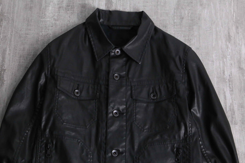 gloss black 4P short tracker jacket