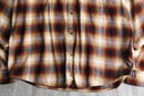 00's cotton rayon ombre check shirt