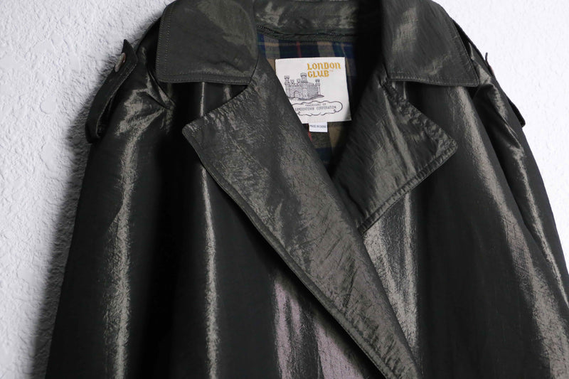 1990s LONDON TOWN nylon shiny coat