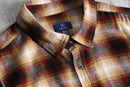 00's cotton rayon ombre check shirt