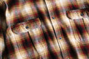 00's cotton rayon ombre check shirt