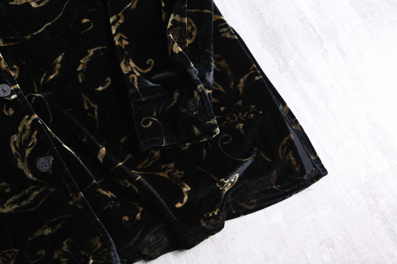 luxury abstract pattern velours shirt
