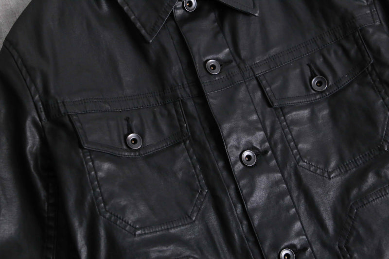 gloss black 4P short tracker jacket