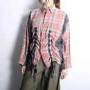 "Re:make" docking gather check shirt