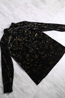 luxury abstract pattern velours shirt