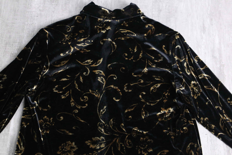 luxury abstract pattern velours shirt