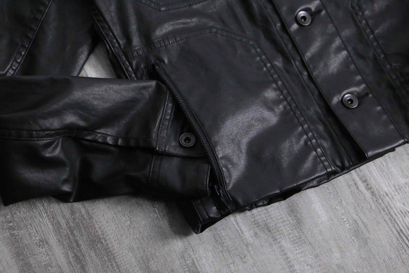 gloss black 4P short tracker jacket