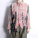 "Re:make" docking gather check shirt