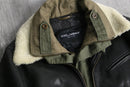 "Dolce & Gabbana" 05AW military layered leather jacket