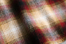 00's cotton rayon ombre check shirt