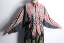 "Re:make" docking gather check shirt