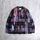 random patchwork mulch design shirt jacket
