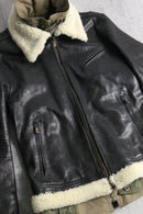 "Dolce & Gabbana" 05AW military layered leather jacket