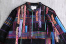 random patchwork mulch design shirt jacket