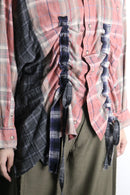 "Re:make" docking gather check shirt