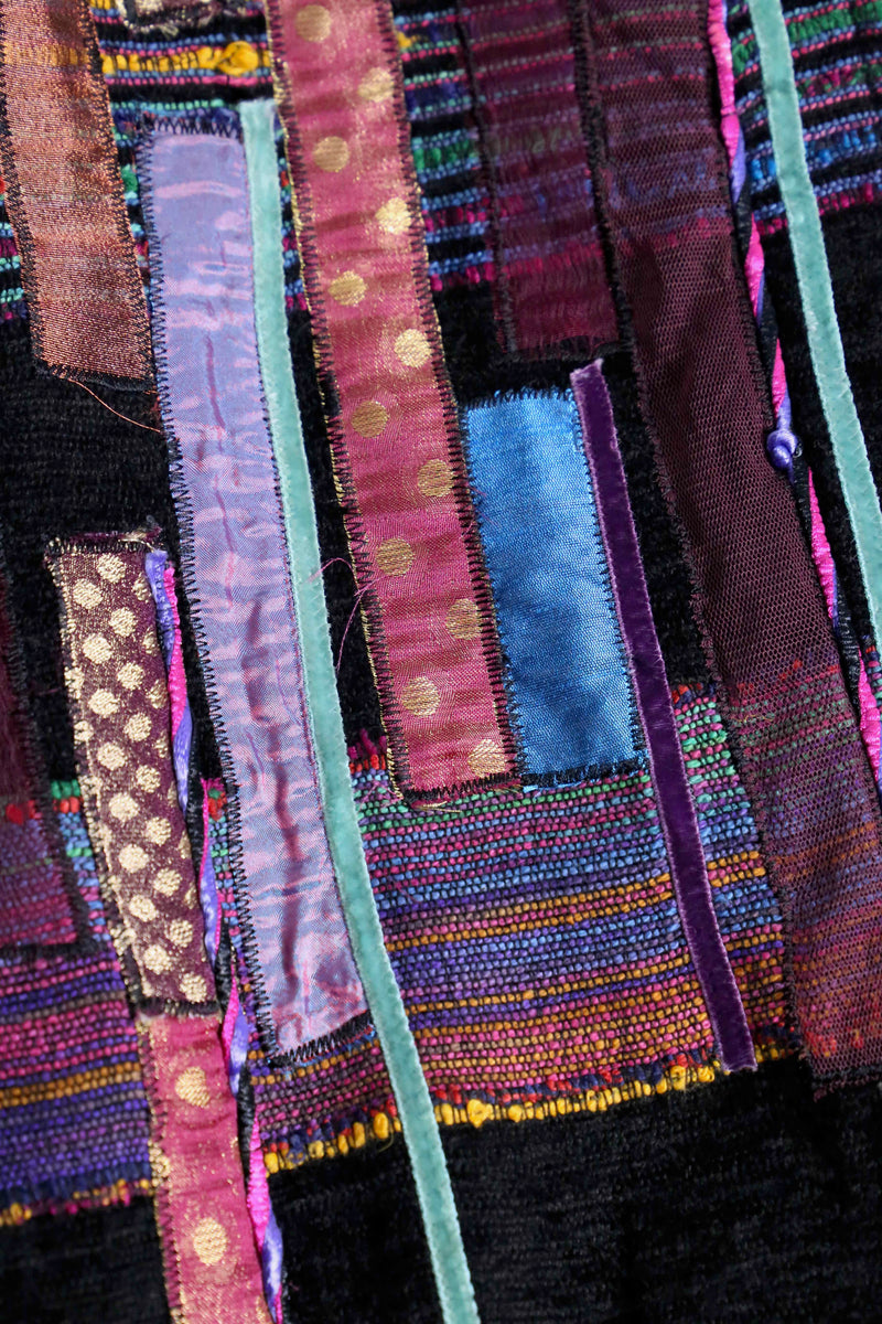 random patchwork mulch design shirt jacket