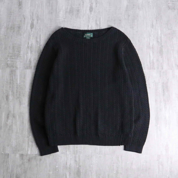 “Lauren Ralph Lauren” black cotton knit