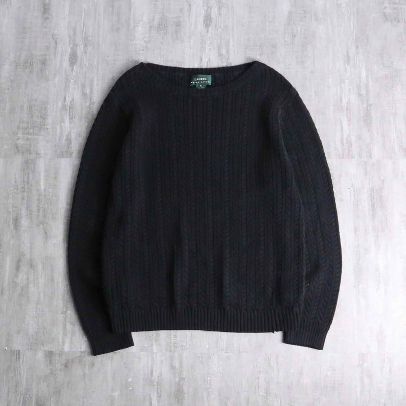 “Lauren Ralph Lauren” black cotton knit