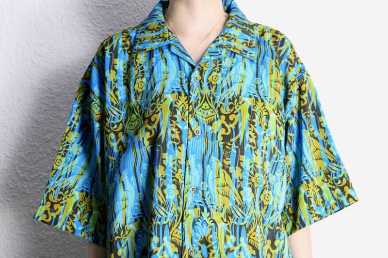 total pattern open collar s/s shirts