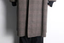 50’s subtle windowpane balmacaan coat