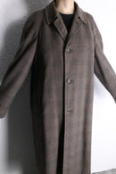 50’s subtle windowpane balmacaan coat