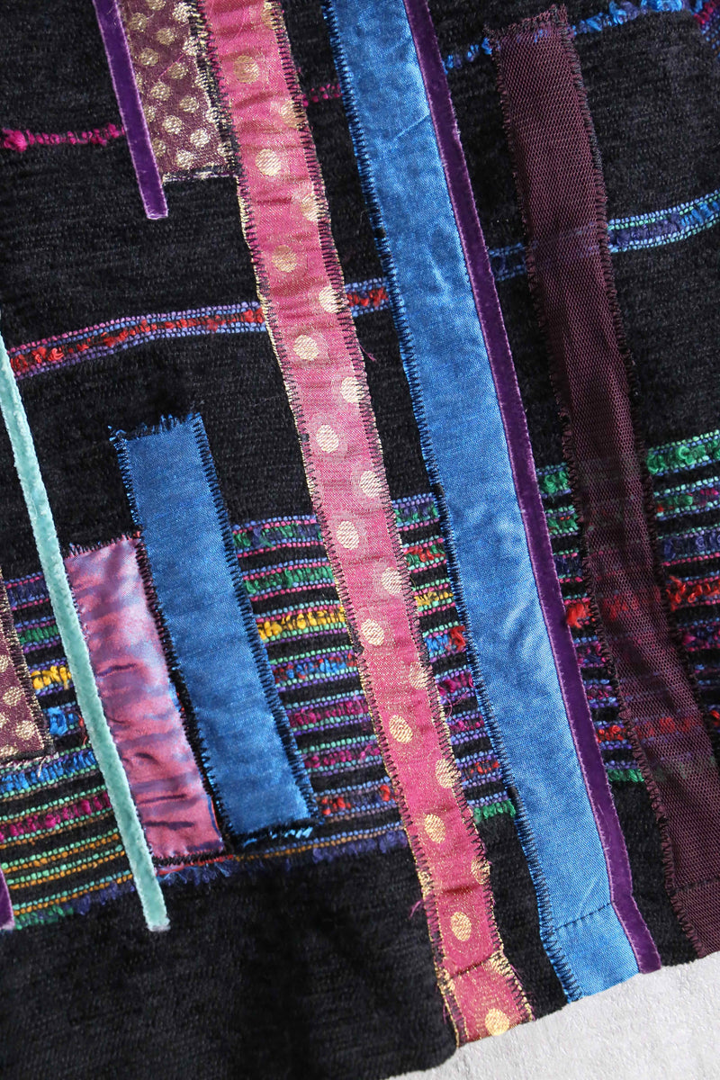 random patchwork mulch design shirt jacket