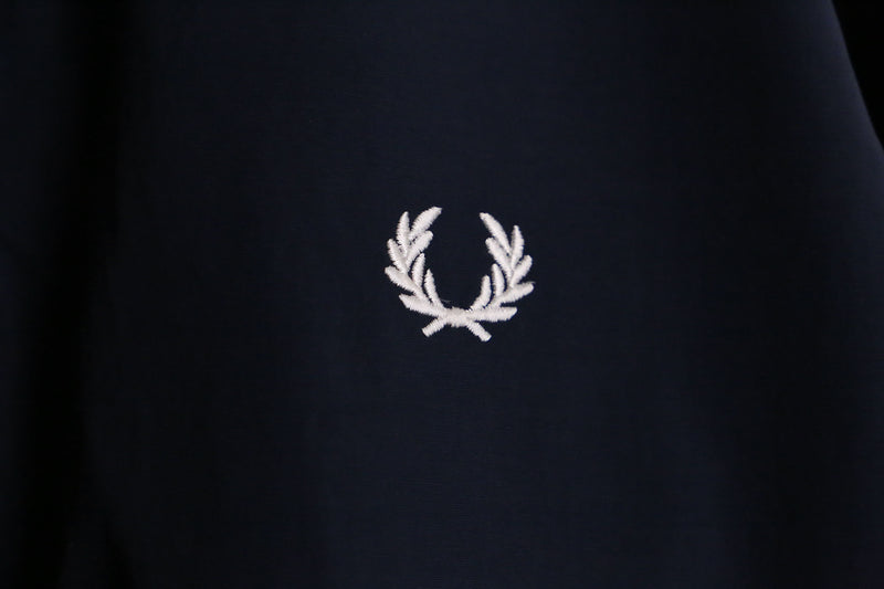 “FRED PERRY” navy nylon track jacket