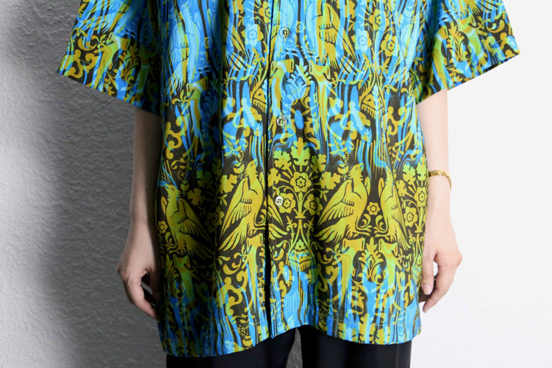 total pattern open collar s/s shirts