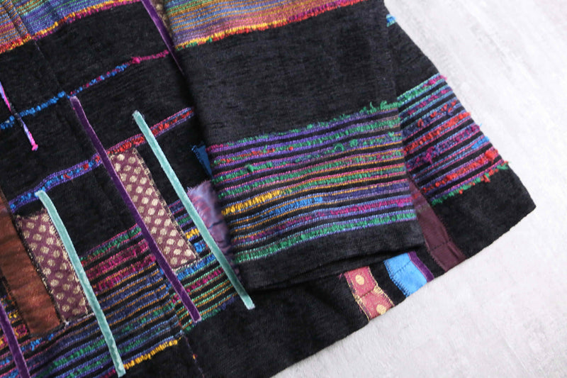 random patchwork mulch design shirt jacket