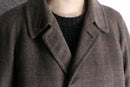 50’s subtle windowpane balmacaan coat