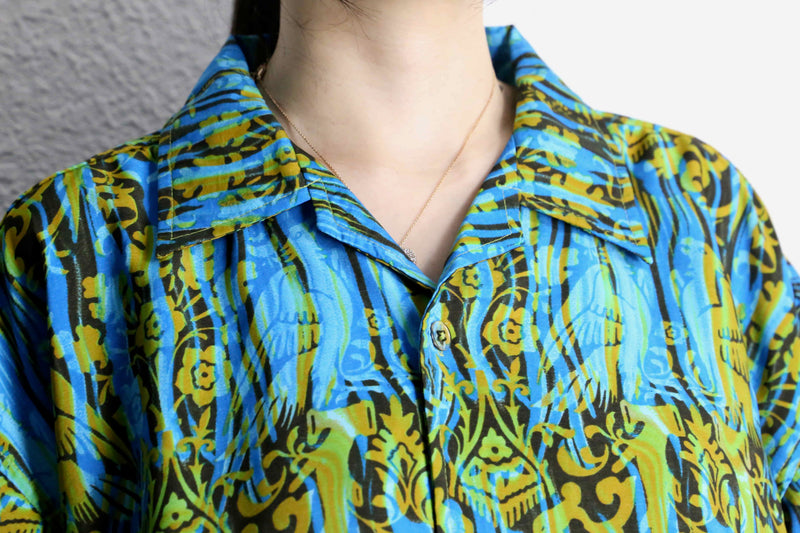total pattern open collar s/s shirts